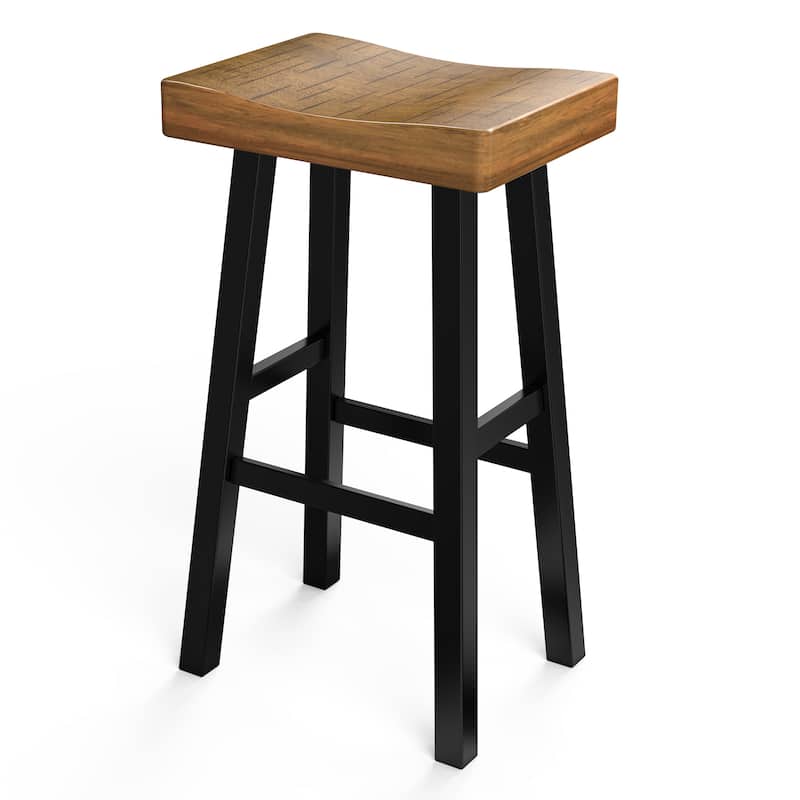 Solid Wood Modern Midnight Bar Stool Set of 2