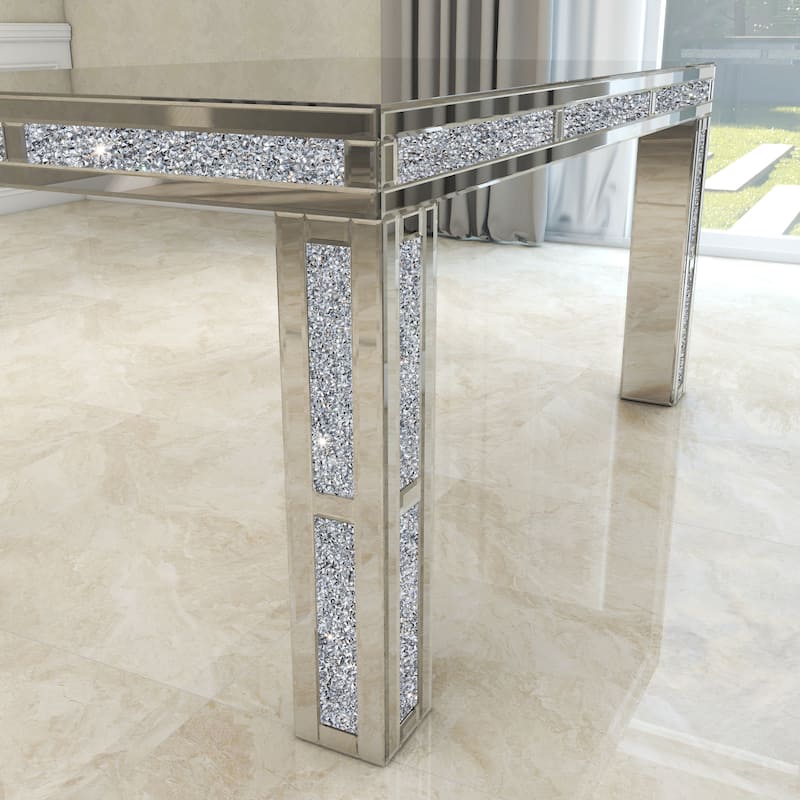 Rectangular Dining Table with Crushed Diamond