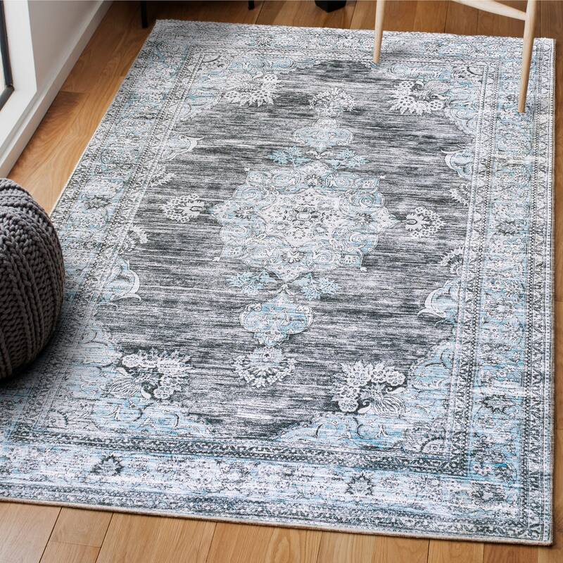 JONATHAN Y Wincer Bohemian Distressed Chenille Machine-Washable Area Rug