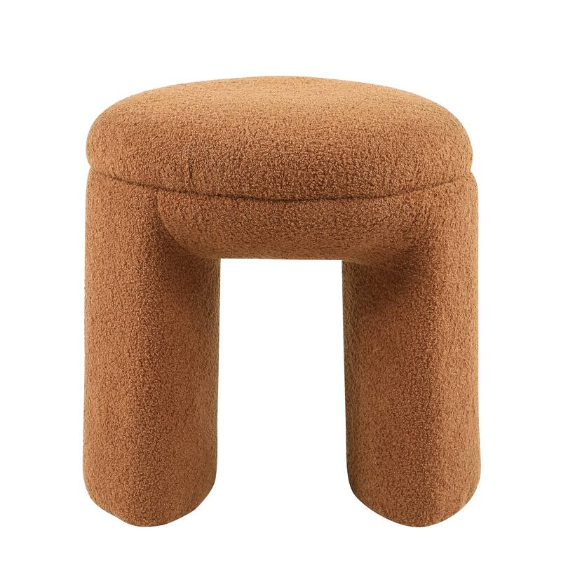 Furniture of America Emery Modern 18-inch U-Shaped Upholstered Ottoman