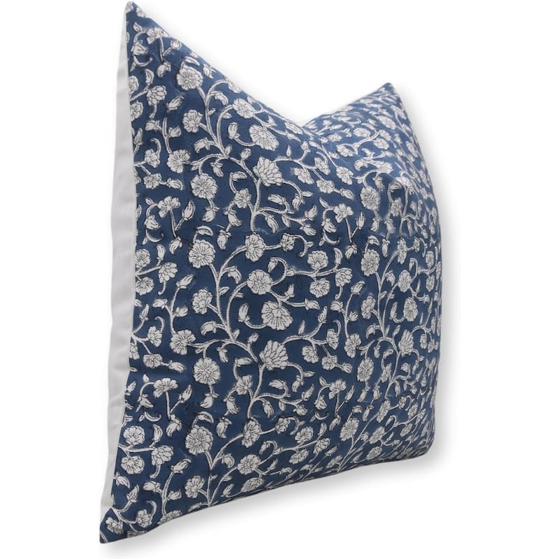 Fabdivine Cotton Floral Block print pillow Cover