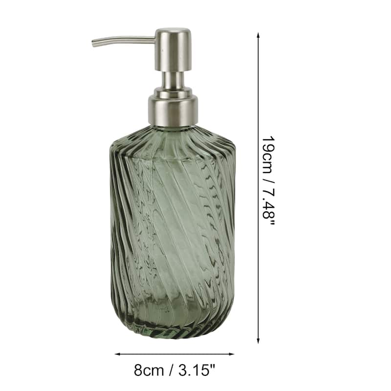 Simple Twill Lines Soap Pump Dispenser for Bath 450ml 1 Pcs
