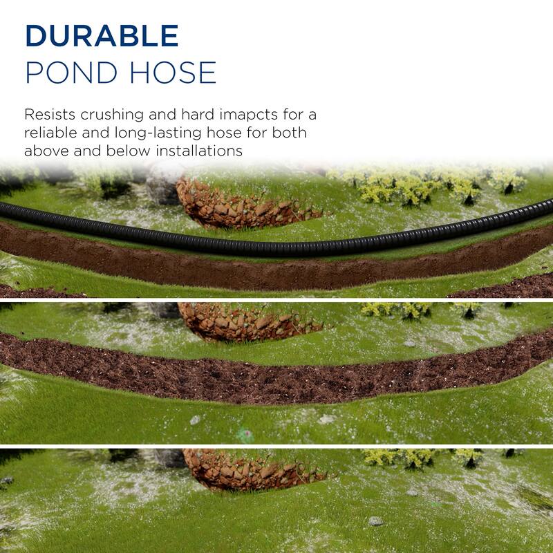 Alpine Corporation PVC Ultra-Flex Hose with 3" Inside Diameter for S-4 Fittings, Black