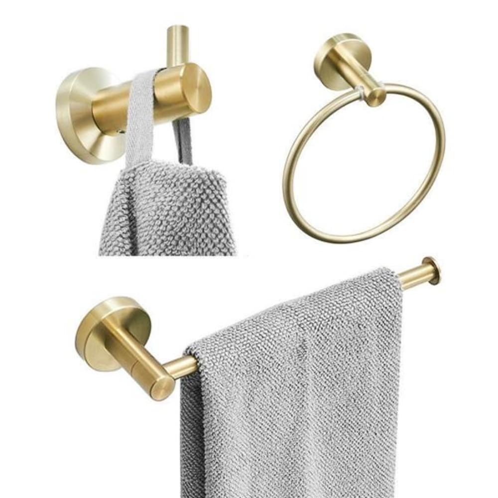 BESy Brushed Gold Toilet Tissue Paper Holder Brushed Gold Bathroom  Accessories Toilet roll Paper Hanger, Wall Mounted, Rustproof