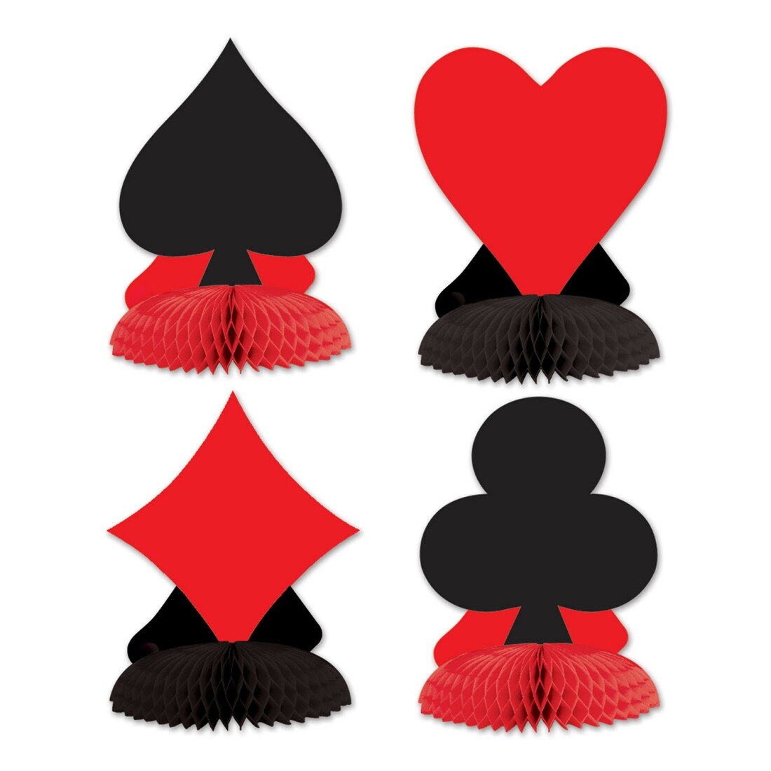 Shop Pack Of 48 Casino Royale Vegas Card Suit Honeycomb Tissue