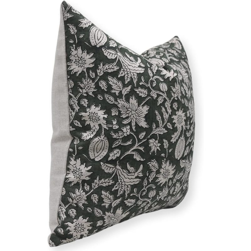 Fabdivine Linen Bohemian Block print pillow Cover