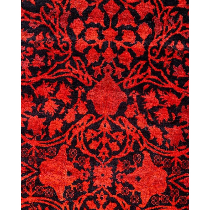 Contemporary Overdyed Wool Hand Knotted Runner - 3' 0" x 11' 1"