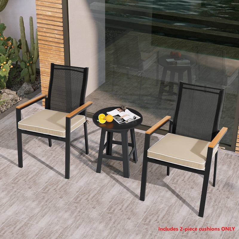 Indoor Outdoor Dining Chair Cushion Set of 2/4 Patio Chair Seat Pad