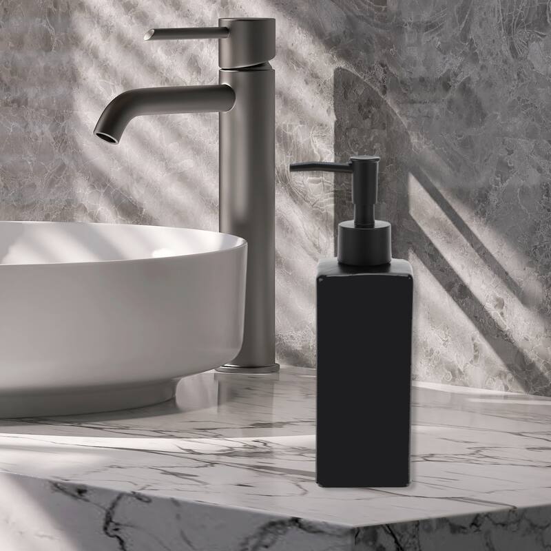 Square Elegant Soap Pump Dispenser for Laundry Rooms Hotels 350ml 1 Pcs