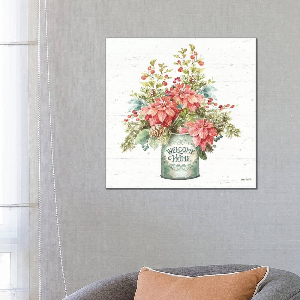 iCanvas "Our Christmas Story Bouquet on Birch" by Lisa Audit Canvas Print