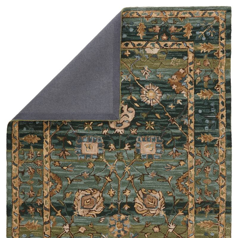 Jaipur Living Cardamom Collection Floral Medallion Wool Area Rug