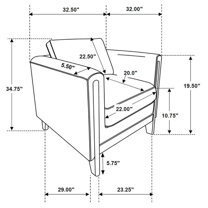 Islington Upholstered Panel Arm Sofa Set Taupe - N/A