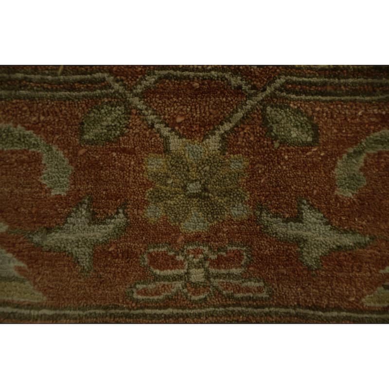 Hand Knotted Oriental 100% Wool Carpet Traditional Floral Beige & Ivories Peshawar Area Rug - 8' 6'' X 5' 11''