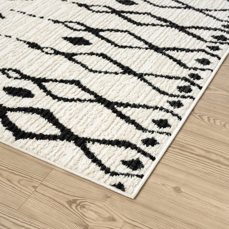 Abani Viva VIV160 Moroccan Geometric Tribal Area Rug
