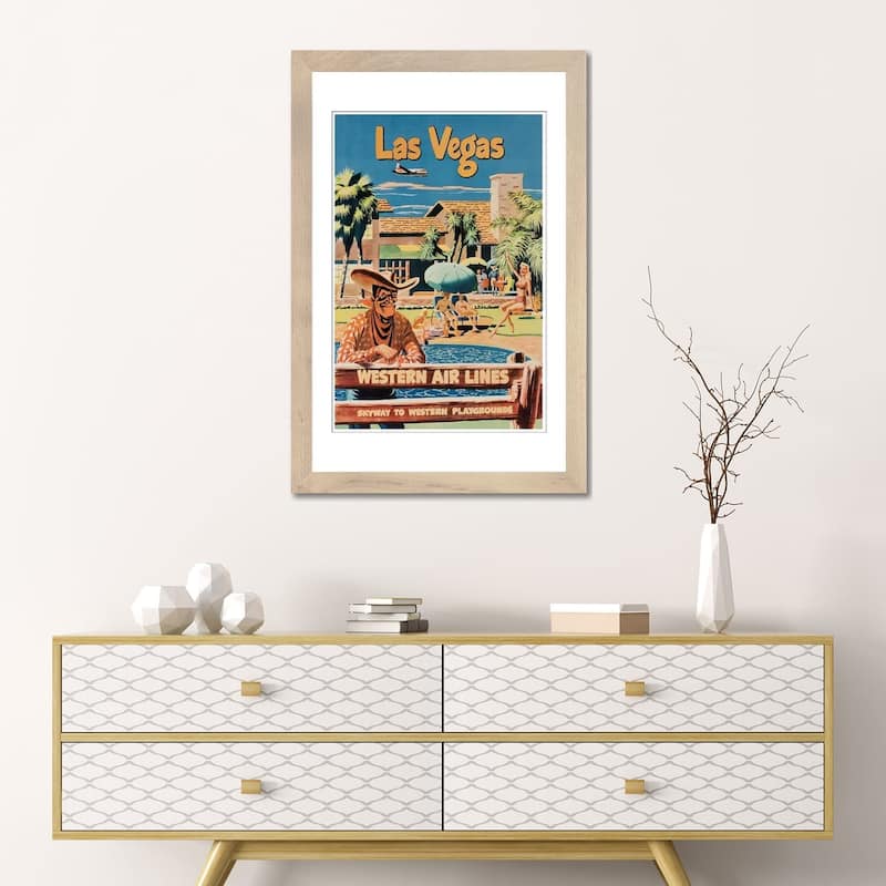 iCanvas "Las Vegas - Western Airlines, Skyway To Western Playgrounds" by Unknown Artist