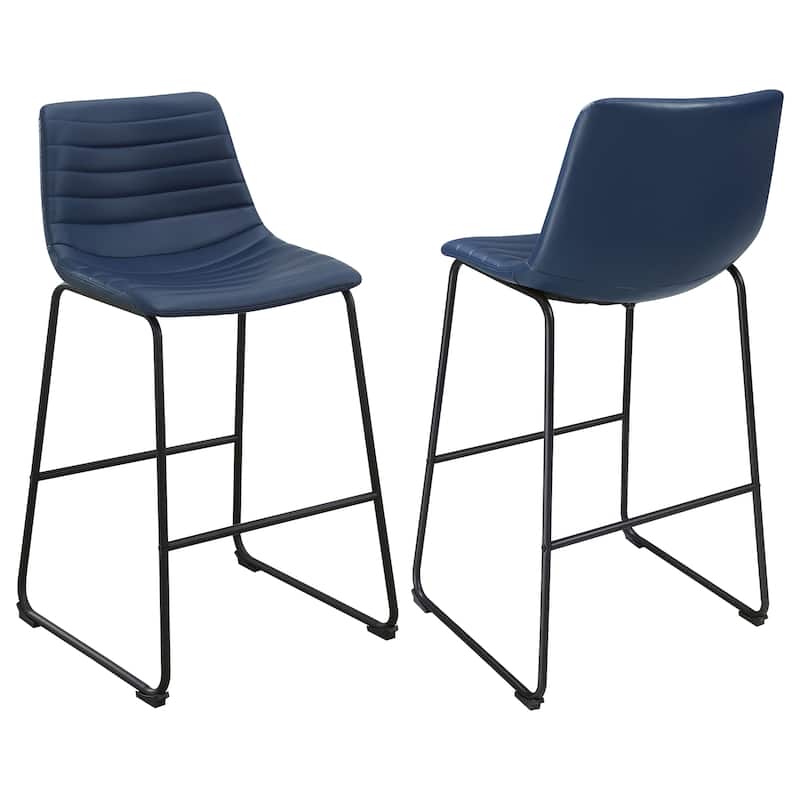 Zuni Bar Chair (Set Of 2) - Blue - Counter Height - 23-28 in.