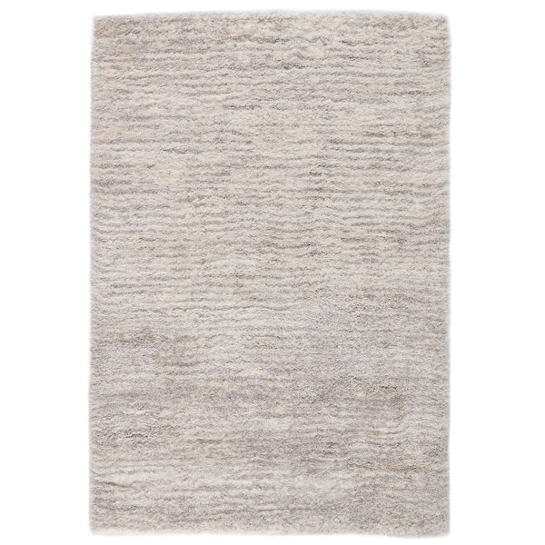 Sunil Striped Light Gray Cream Area Rug Overstock 32570229