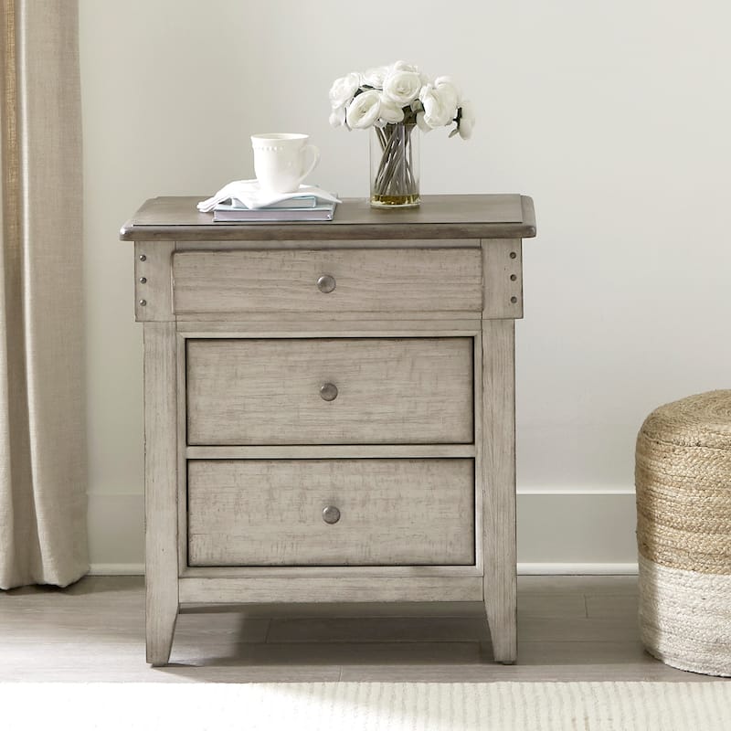 Liberty Furniture Ivy Hollow Mantle Bed, Dresser & Mirror, Chest, Night Stand - King, Queen