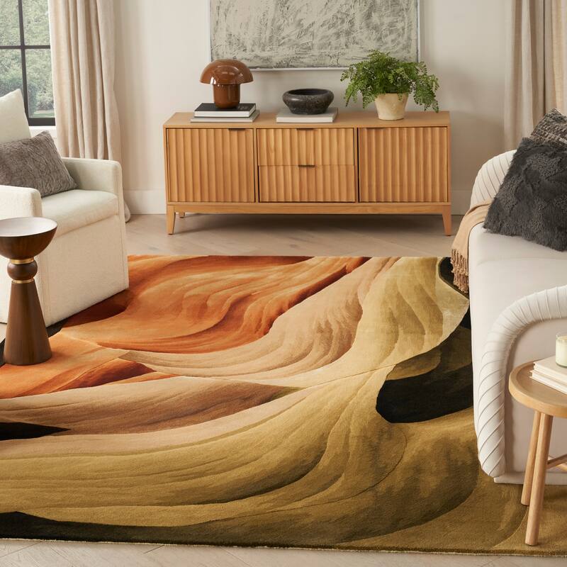 Nourison Prismatic Indoor only Multicolored Abstract Area Rug