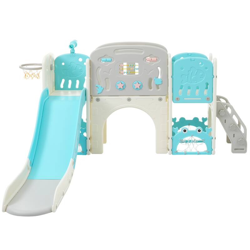 For Toddler Age 1-3 with Basketball Hoop, Arch Tunnel and Telescope, Toy Storage Organizer for Toddlers, Kids Climbers