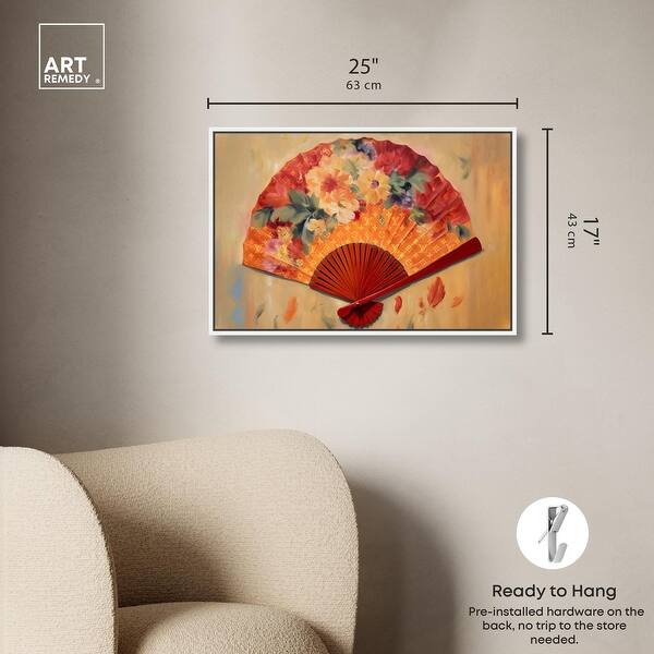 dimension image slide 4 of 24, Spaniard Fan Canvas Glam Livingroom Wall Art by Art Remedy