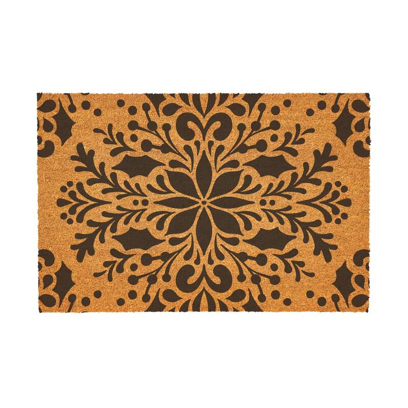 Geometric Holiday Coir Door Mat - 36" x 24"