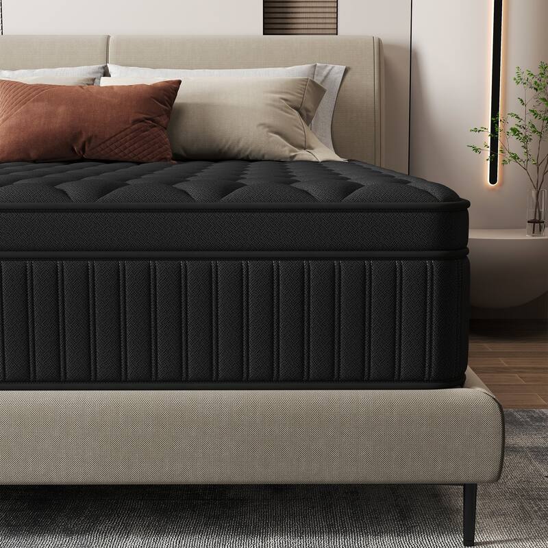 14" Medium Pocket Spring Hybrid Mattress in a Box
