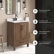 preview thumbnail 42 of 109, OVE Kansas Single Sink Bathroom Vanity, Dove White Engineered Stone Top