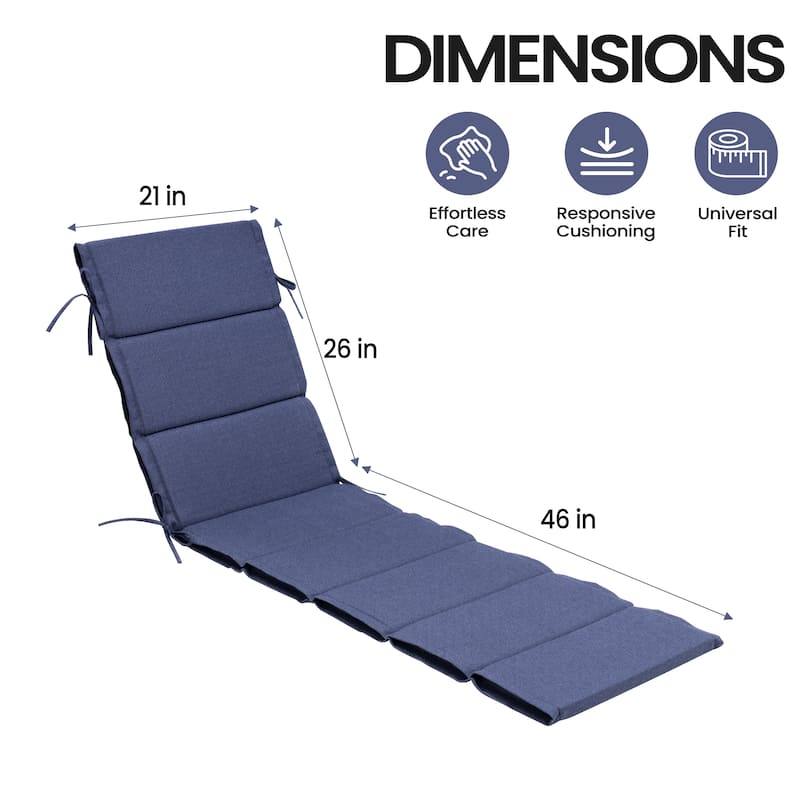 Pellebant Outdoor Patio Chaise Lounge Cushion Lounger Pad