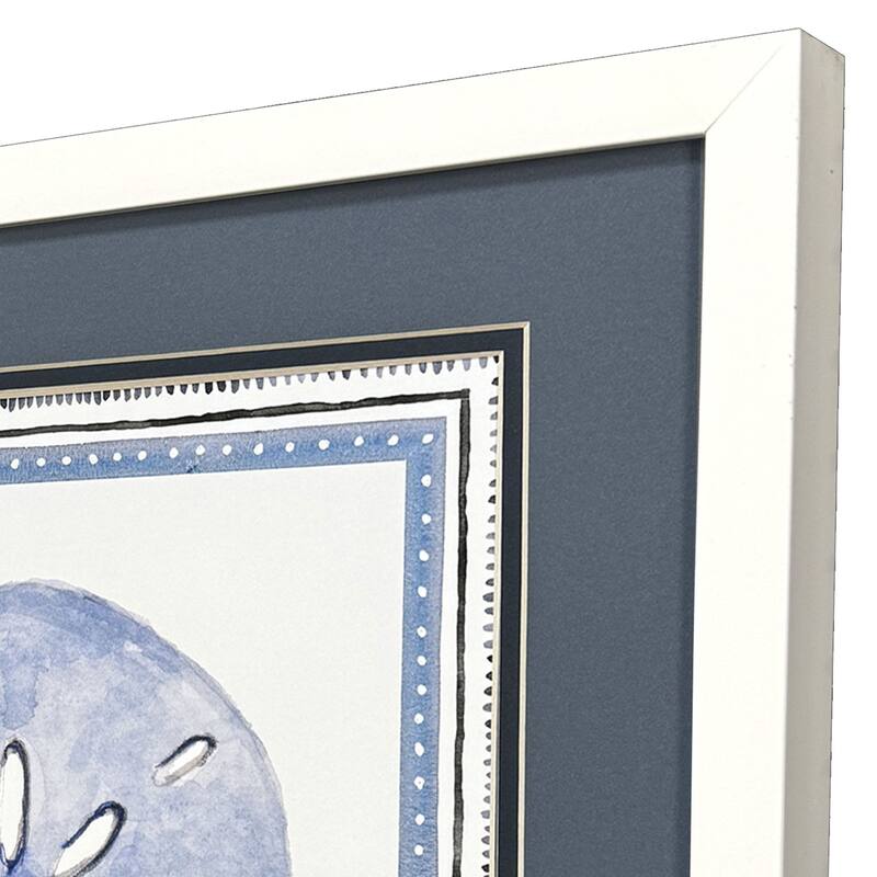 HomeRoots Set Of Two Seaside Blues II White Framed Wall Art