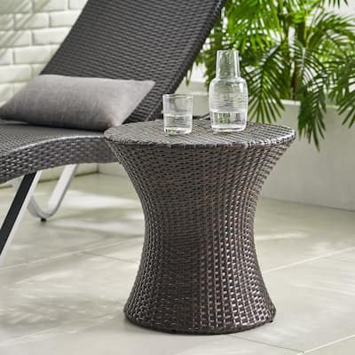 Adriana Outdoor Boho Wicker Accent Table by Christopher Knight Home