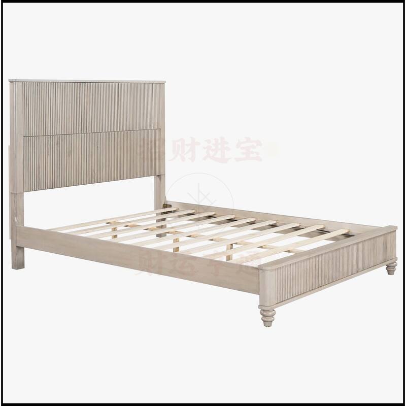 Queen Platform Bed Frame with Tall Headboard