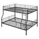 preview thumbnail 6 of 31, Full XL Over Queen Bunk Bed, Save Space or Split Into 2 Beds, Black
