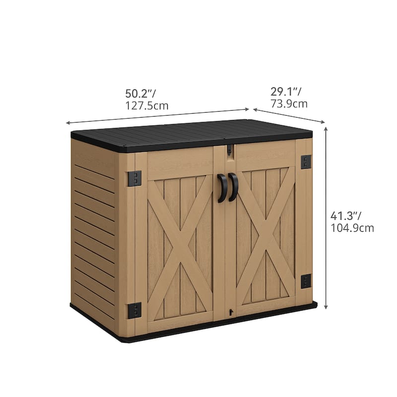 4.25 ft. W x 2.4 ft. D Resin Storage Shed
