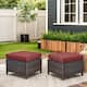 Option Brown Wicker / Red Cusion