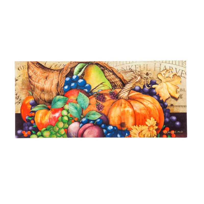 Sassafras Fall Holiday Set of 5 Door Mats with Rubber Display Frame, Collection #8 - Multi-Color