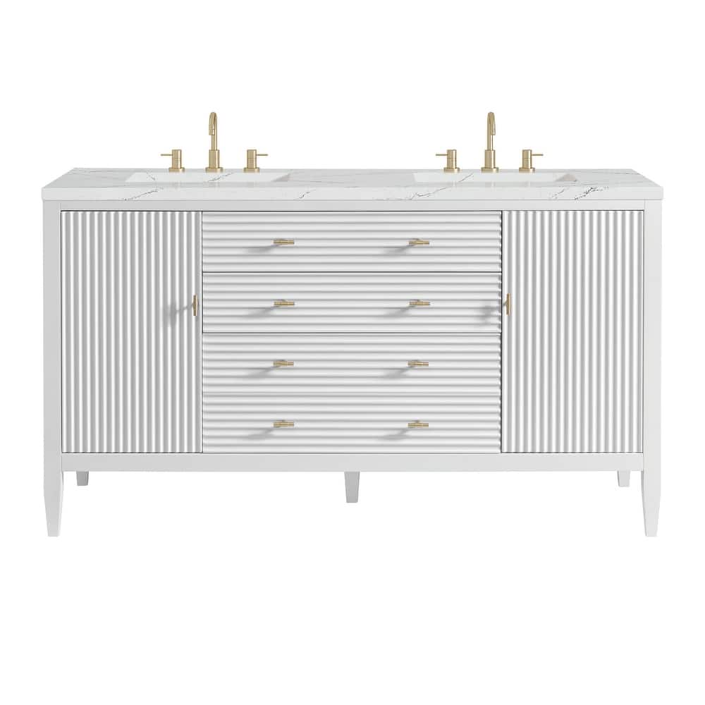 James Martin Vanities 485-V60D-3ENC Myrrin 60" Double Basin Wood