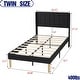preview thumbnail 43 of 88, AUFANK Upholstered Platform Bed Frame with Headboard Wooden Slats Support