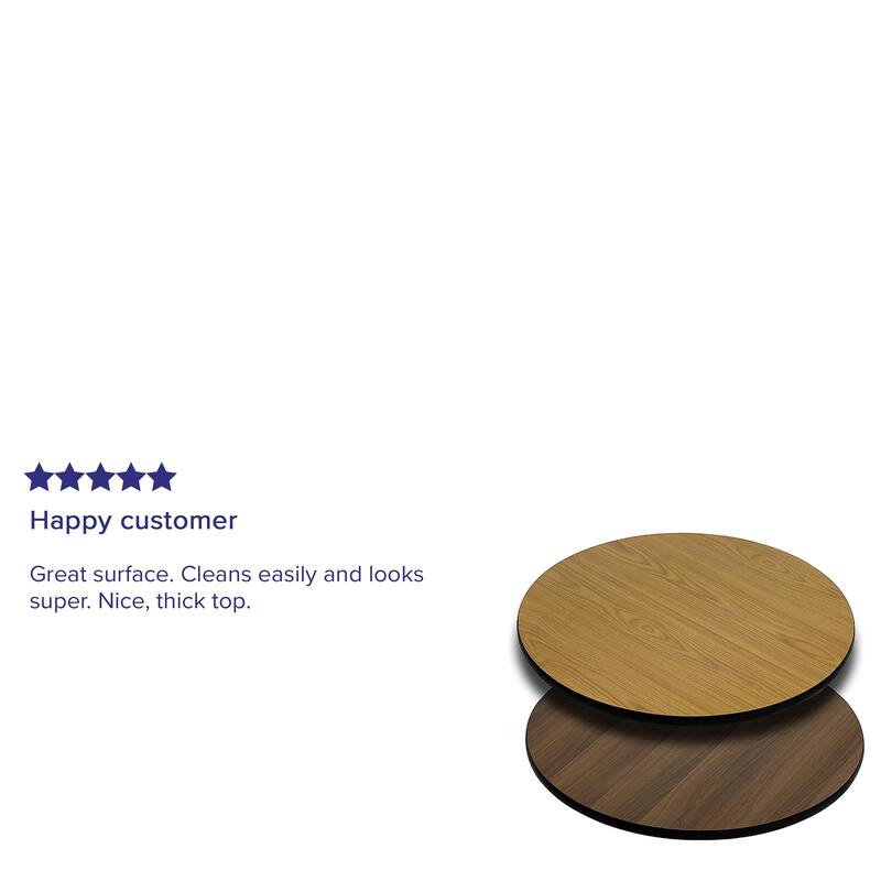 24'' Round Table Top with Reversible Laminate Top