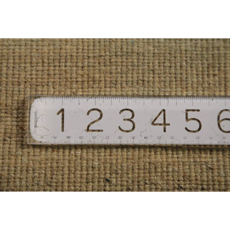 Hand Knotted Oriental 100% Wool Carpet Modern Stripe Green Gabbeh Area Rug - 4' 5'' X 3' 4''