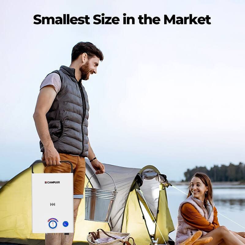 CAMPLUX First Series 2.64GPM 68,000 BTU Portable Outdoor Propane Tankless Water Heater with 3.3 GPM Water Pump Kits