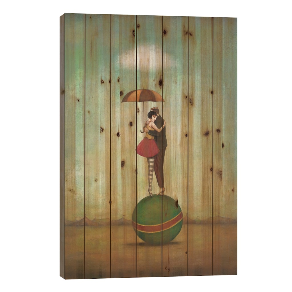 Circus Romance Print On Wood by Duy Huynh - Multi-Color