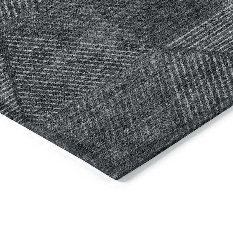HomeRoots Geometric Transitional Rectangle Outdoor Rug