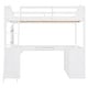 preview thumbnail 35 of 43, Full Wooden Loft Bed with U-shaped Desk, Storage Compartments & Tri-fold Mirror, Space-Saving for Bedroom or Guest Room, Grey