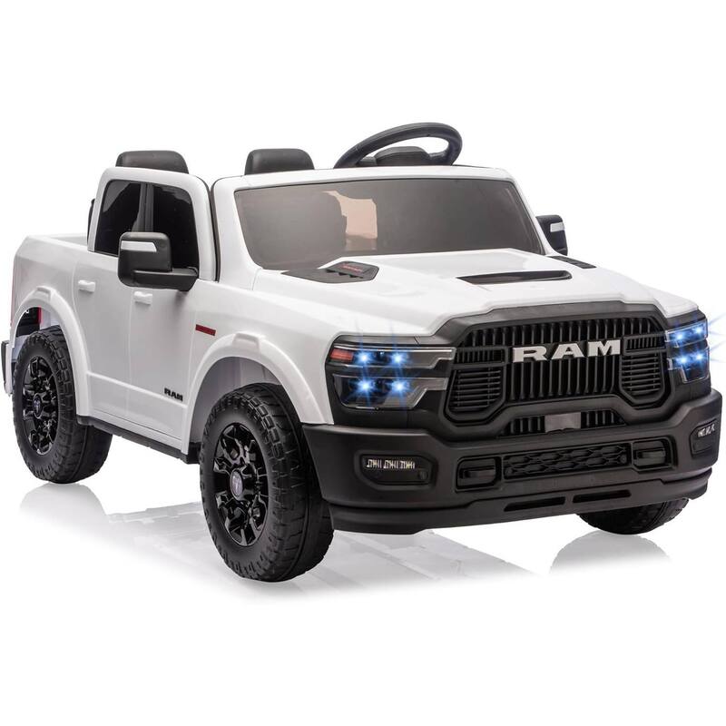 2 Seater Electric Car for Kids, 24v Ride on Truck Toy for Kids Best Gift - White