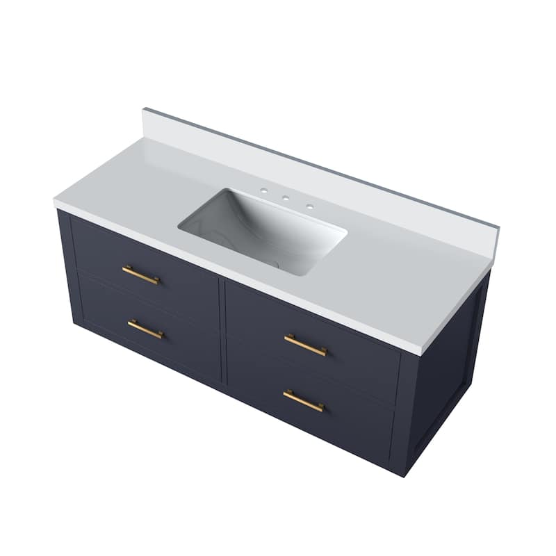 Castor Bath Vanity with Cultured Marble Top and Sink
