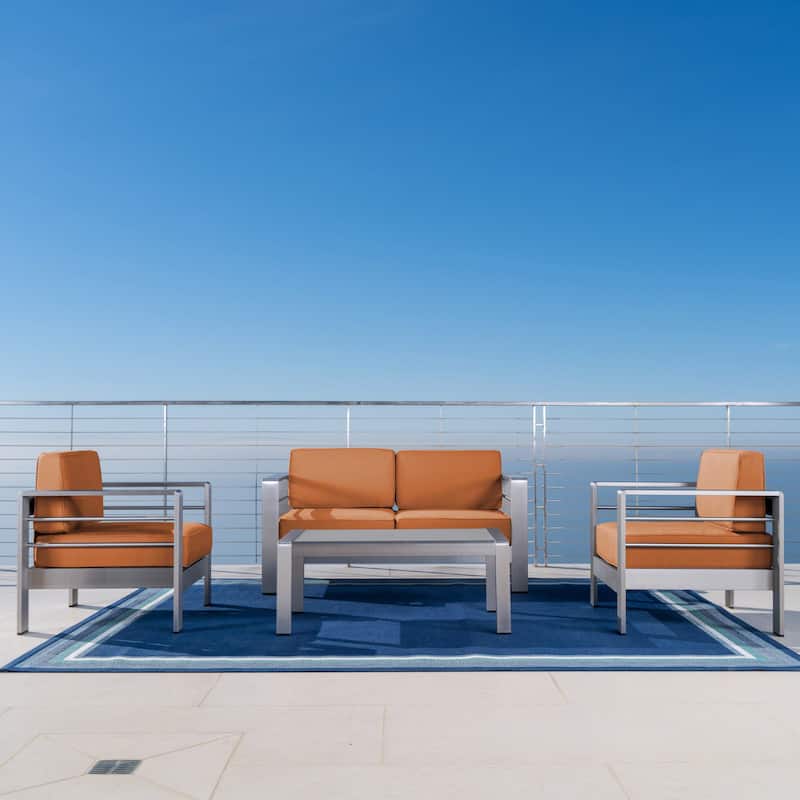Cape Coral 4-piece Outdoor Chat Set by Christopher Knight Home