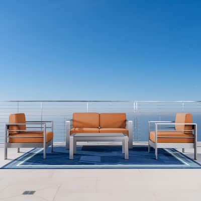 Cape Coral 4-piece Outdoor Chat Set by Christopher Knight Home