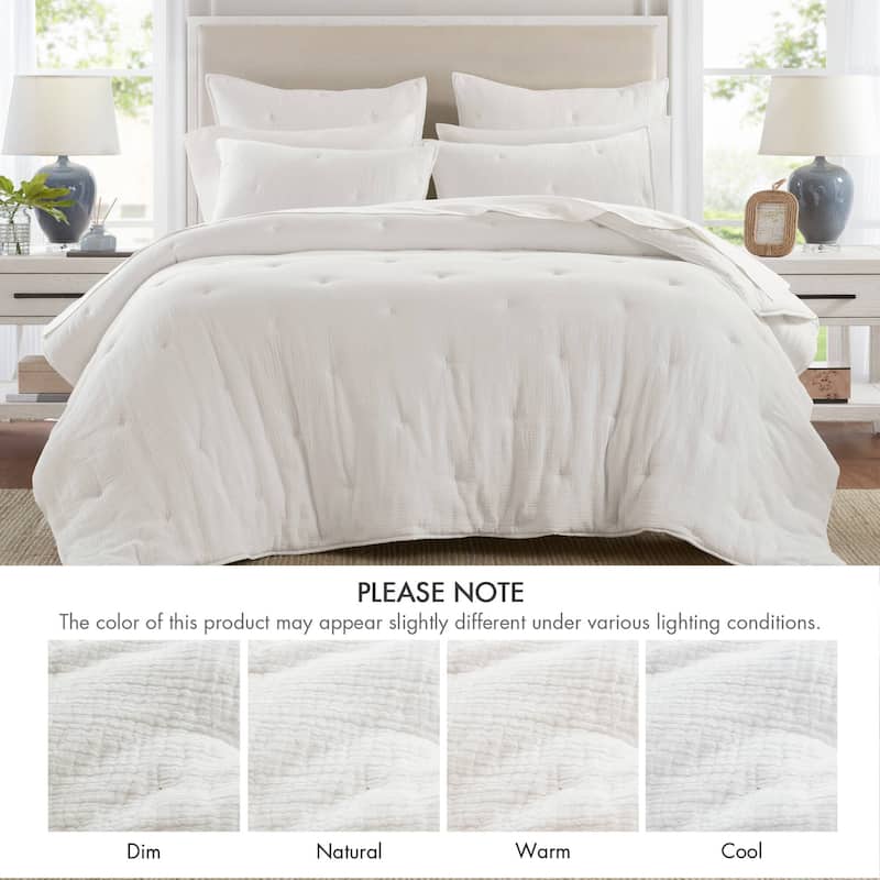 Harbor House Breeze Cotton Gauze Embroidered Euro Sham