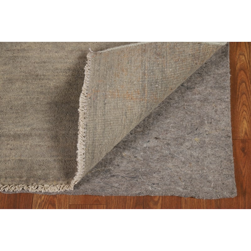 Modern Stripe Gabbeh Oriental Rug Handmade Wool Carpet - 3'4" x 4'10"